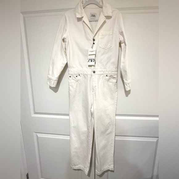Zara Mica Dungaree Denim Jumpsuit NWT